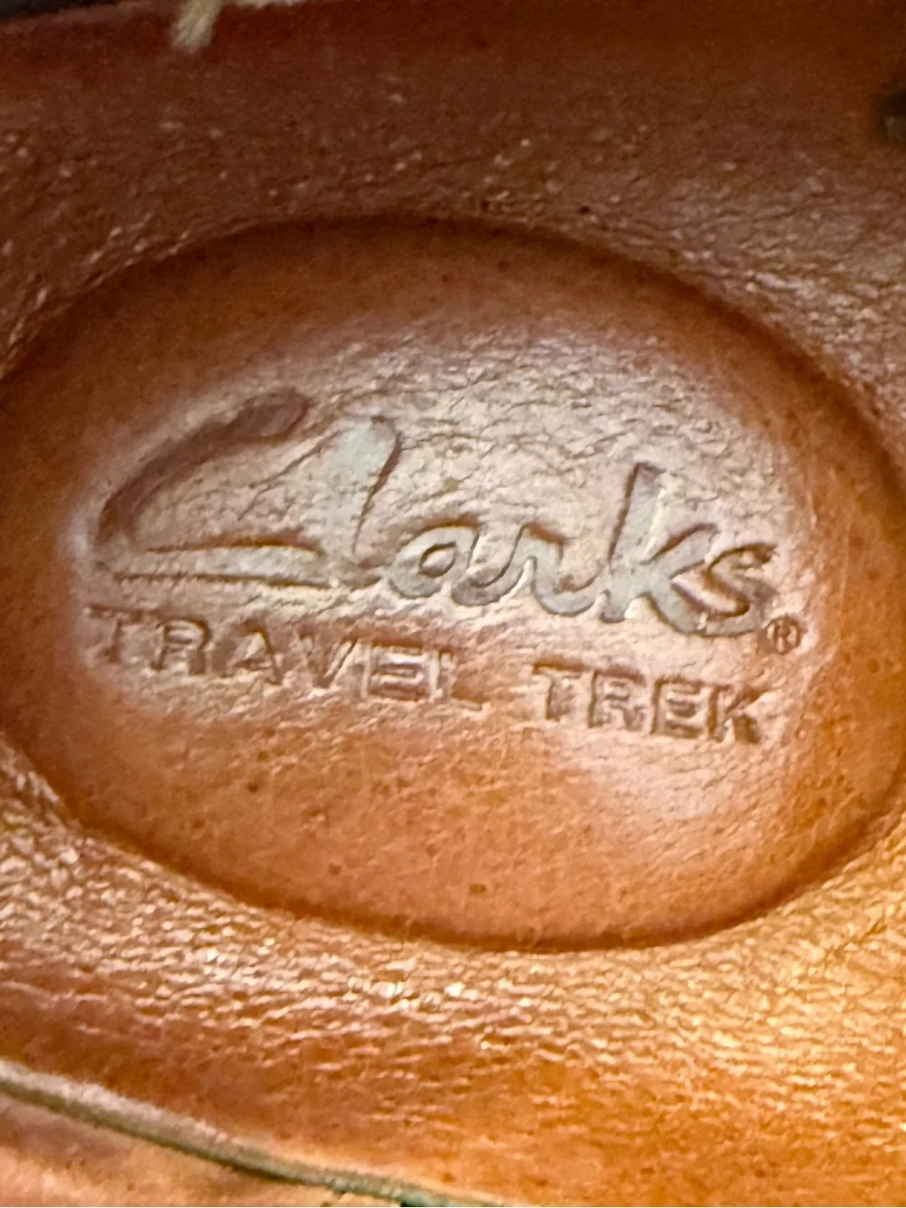 Clarks Travel Trek Men’s 10 Brown Leather Walking Comfort Oxford Shoes